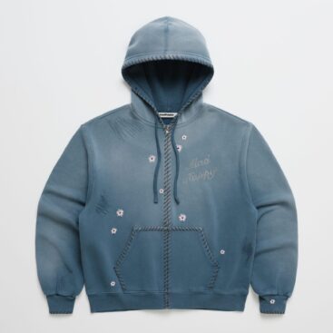 Crystal Flower Zip Up Hoodie