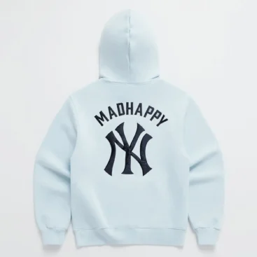 Madhappy Yankees Embroidered Fleece Sky Blue Hoodie